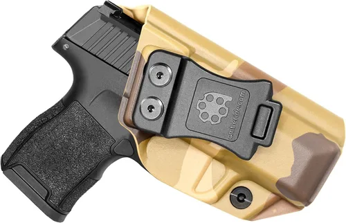 Vista 12 de Amberide IWB Funda Kydex para SIG Sauer P365 / P365 SAS / P365X, transporte oculto, opciones MOS y no MOS disponibles, inclinación ajustable
