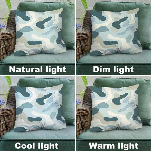 Vista 7 de Shrahala Abstract Art Modern Aesthetic Decorative Pillow Covers, Fluid Forms Minimalist Throw Pillow Cover Blended Hidden Zipper Cushion Cases for