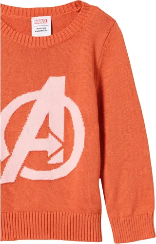 Vista 2 de Amazon Essentials Disney Marvel Star Wars Suéteres suaves de manga larga con cuello redondo para niñas y niños pequeños Avengers Logo - Chicas