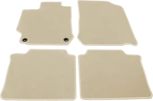 Vista 3 de IKON MOTORSPORTS, alfombrilla compatible con Toyota Camry 2012-2017, alfombrillas de nylon beige para el suelo del coche, delanteras y traseras