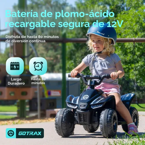 Vista 4 de Gotrax Juguetes de paseo RT1 para niños pequeños de 1.5 a 4, batería segura de plomo de 12 V de hasta 80 minutos, 2 engranajes hacia adelante/atrás