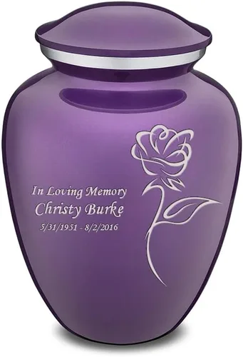 Vista 15 de Geturns Abraza pequeñas urnas de cremación de rosas personalizadas para cenizas humanas, urna funeraria negra para mujeres y hombres, 44 libras