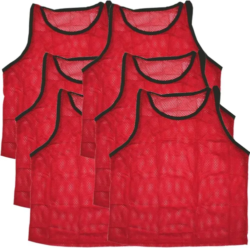 Vista 6 de BlueDot Trading Adult & Youth Scrimmage Training Vests for Soccer, Basketball & More – Available in 1, 6, 12, 24 Packs Naranja