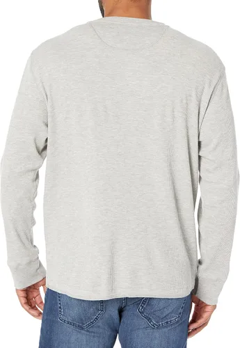 Vista 3 de Wrangler Authentics Henley Camisa de manga larga, tejido de punto gofre, para hombre