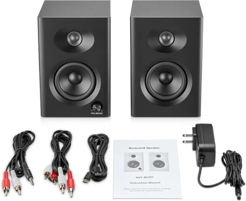 Vista 9 de Altavoces de computadora alimentados para PC de escritorio y Negro