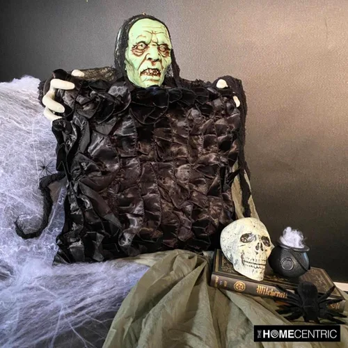 Vista 5 de Almohadas de diseñador, fundas rústicas con volados estilo vintage para almohadas.