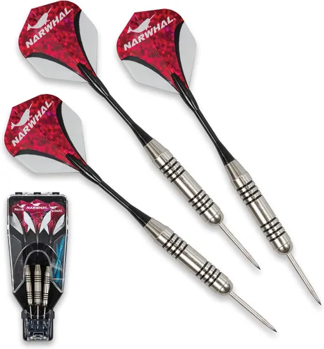 Vista 3 de Narwhal Tournament 22g Steel Tip Darts - 3 Pack 5.5 in. Darts with Metal Tip and Storage Case