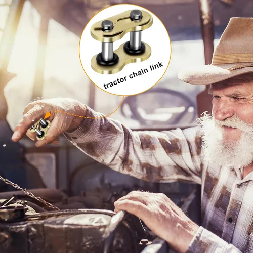 Vista 4 de OIIKI Paquete de 2 eslabones maestros de cadena #520, eslabones de conexión de cadena de rodillos, junta tórica de enlace de conector maestro