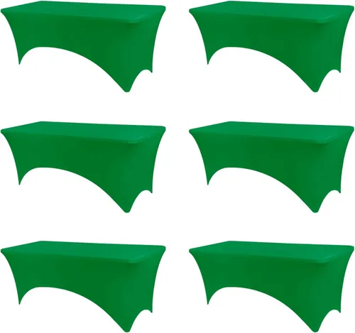 Vista 21 de BDDC - Funda de mesa ajustada de 4 pies, manteles de elastano negros, manteles elásticos lavables y resistentes a las arrugas para eventos, bodas