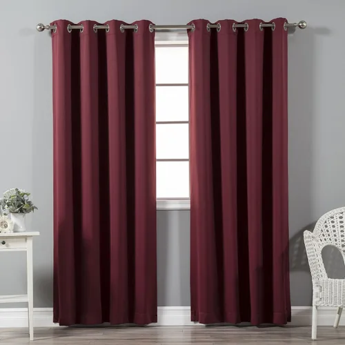 Vista 41 de Best Home Fashion Cortinas opacas con aislamiento térmico, ojales de acero inoxidable y níquel, color rosa bebé, 52 pulgadas de ancho x 63 pulgadas