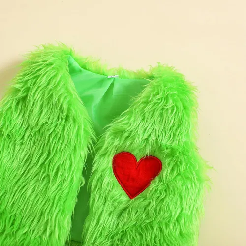 Vista 4 de Ropa de Navidad para bebés, niños y niñas, 3 piezas de disfraces peludos