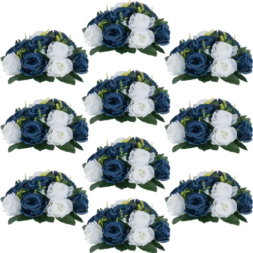 Vista 25 de Centros de mesa de flores para mesas de boda: decoraciones de mesa de Halloween, bolas de flores negras, centros de mesa para compromiso, ceremonia