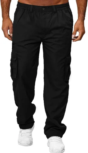 Vista 2 de Cargo Pants for Men,Men's Tactical Pants, Outdoor Cargo Jogger Pant Work Hiking Tactical Straight Trousers Sweatpants
