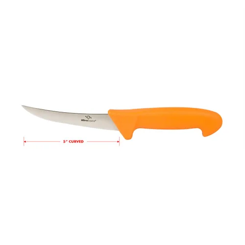 Vista 3 de ULTRASOURCE Cuchillo deshuesador, hoja curva/flexible de 5 pulgadas, mango de polipropileno