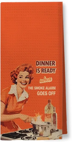Vista 21 de Toallas de Cocina Divertidas "I'm Fine", Toallas Decorativas de Cocina y Té Estilo Ama de Casa Retro de los 50s, Toallas de Mano de Humor Sarcástico