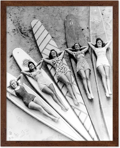 Vista 32 de Poster Master Póster vintage de mujeres en la playa, impresión de moda, arte de traje de baño, regalo glamoroso para hombres, mujeres, nadadores