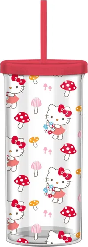 Vista 34 de Silver Buffalo Sanrio Hello Kitty, vaso de acero inoxidable con forma de lata, 11.8 onzas