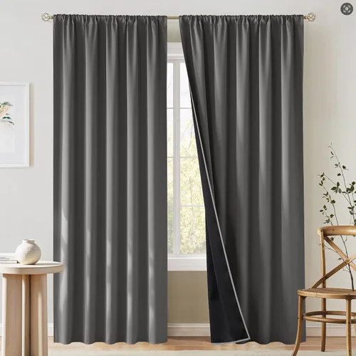 Vista 13 de NICETOWN Biscotti - Cortinas de cocina beige de 36 pulgadas de largo, bolsillo para barra, 100% opacas, casuales y relajantes, tratamientos