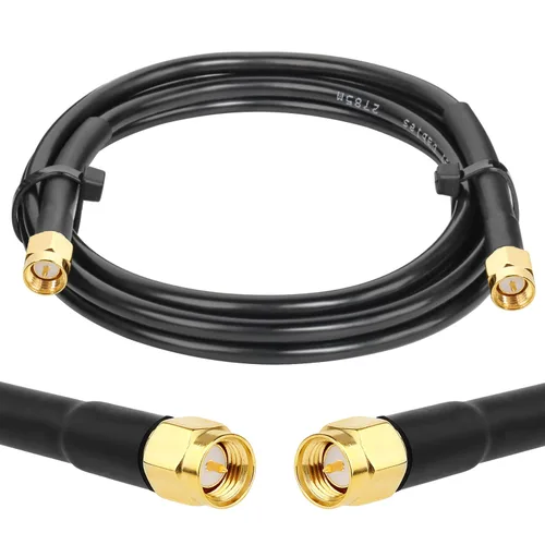 Vista 16 de Cable RG58 SMA - Extensión de cable SMA macho a macho de baja pérdida de 3 pies de 50 ohmios para aplicaciones de antena de radio 3G/4G/LTE/GPS/RF
