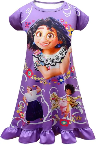 Vista 6 de GVGwenge Little Girls Princess Nightgown Dress Cartoon Printed Nightdress Sleepwear