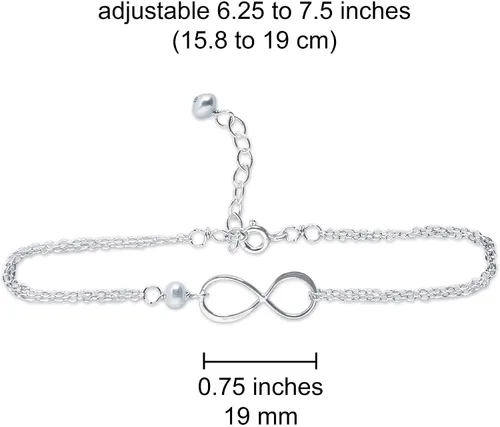 Vista 87 de Pulsera con dije de infinito con piedra natal, joyería hecha a mano, regalo para ella