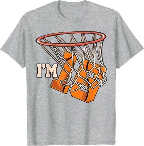Vista 54 de Camiseta número 15 con temática de baloncesto para fiesta de cumpleaños, Negro, S