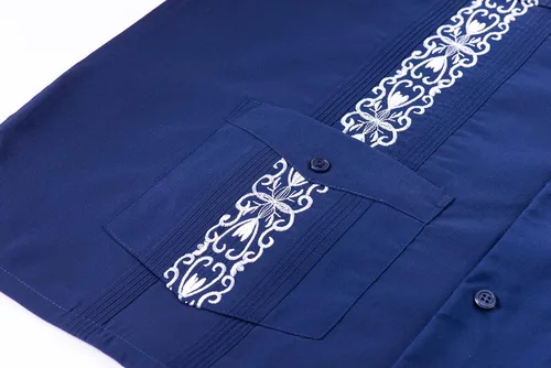 Vista 4 de Camisas Guayabera de manga corta para hombre