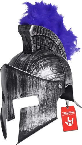 Vista 12 de Nicky Bigs Novelties Morph Medieval Knight Greek Spartan Roman Helmet Costume Gold Gladiator Warrior Folding Face Mask