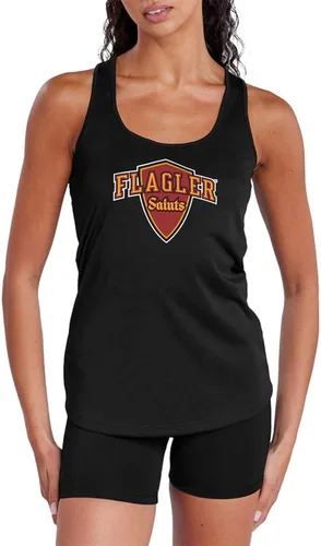 Vista 252 de Camiseta deportiva sin mangas oficial de NCAA Collegiate para mujer, con espalda cruzada, colección con logotipo primario