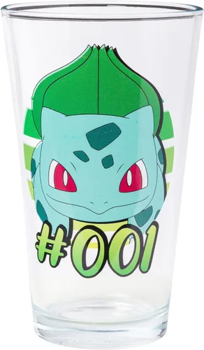 Vista 4 de Silver Buffalo Pokémon Original Starters con Charmander, Squirtle, Bulbasaur y Pikachu, Set de 4 Vasos de Pinta de 16 Onzas (Paquete de 4)