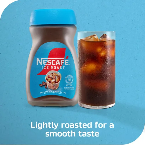 Vista 2 de NESCAFÉ Ice Roast, Café instantáneo helado, 2 frascos (170 g cada uno) Café instantáneo, tostado para helado; 2 frascos, 6 onzas cada uno