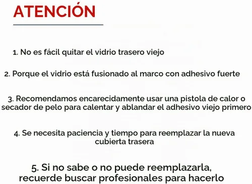 Vista 7 de Reemplazo de cristal trasero OEM para iPhone 13 mini 5.4 pulgadas (azul) con kit de herramientas de reparación