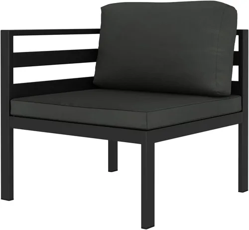 Vista 3 de Juego de 7 piezas para patio con cojines, sofá al aire libre, juego de bar de patio, muebles modernos para exteriores, banco de comedor