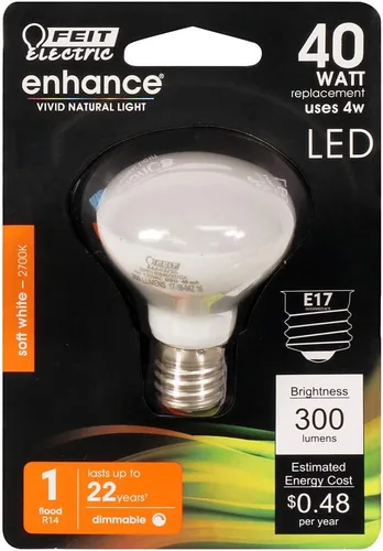 Vista 2 de Feit Electric BPR14DMN/927CA/4 40W EQ DM R14 Bombillas LED, 4 Bombillas