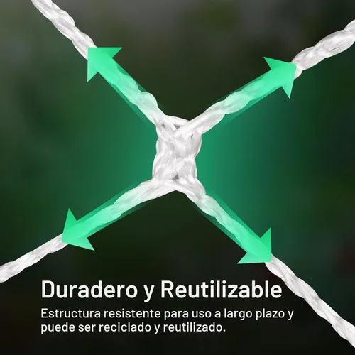 Vista 3 de VIVOSUN Red de enrejado de plantas de 5 x 15 pies, red de cultivo de poliéster resistente, red de enrejado de jardín con malla cuadrada para plantas