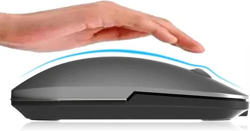 Vista 5 de Ratón inalámbrico Bluetooth para MacBook/Windows/Android Tablet/iPad/Mac/Laptop/PC/Computadora, modo dual recargable (BT5.2 y 3.0 y 2.4G USB) Ratón