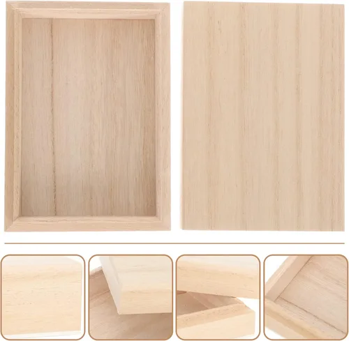 Vista 3 de Cabilock Caja de madera Lenormand Deck Display Case Estuche de cubierta de juego Estuche de cubierta Estuche de póker de madera Caja de póquer