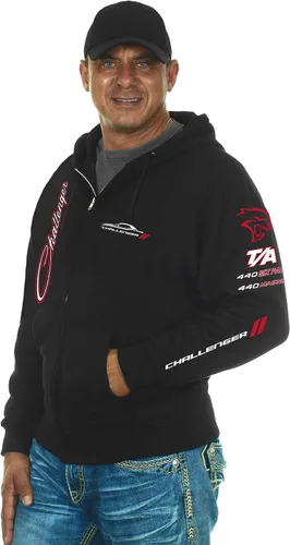 Vista 5 de JH DESIGN GROUP Sudadera con capucha Dodge Challenger para hombre en 2 estilos y cremallera