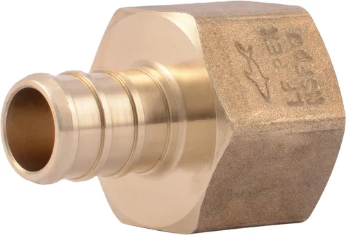 Vista 10 de SharkBite Adaptador hembra de crimpado de 1 pulgada, accesorio de fontanería de latón, tubo PEX, PE-RT, UC094LFA