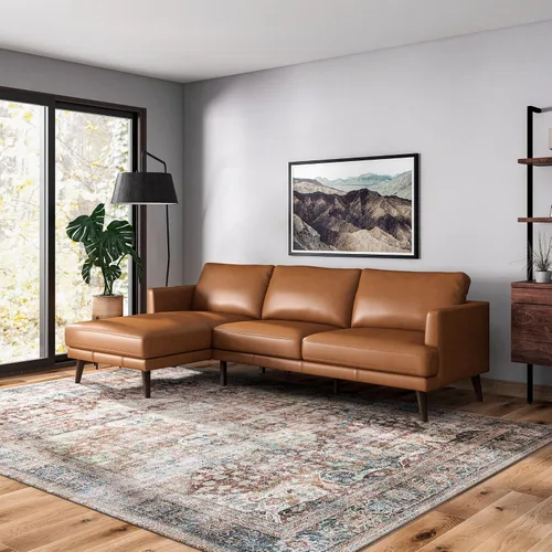 Vista 13 de Anthony - Sofá modular esquinero con orientación izquierda, sofá modular en forma de L de 4 asientos, sofá moderno tapizado suave para sala