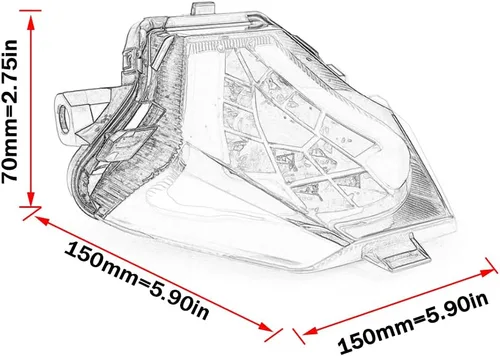 Vista 6 de MZS Luz trasera de motocicleta + enlace de bajada compatible con FZ07