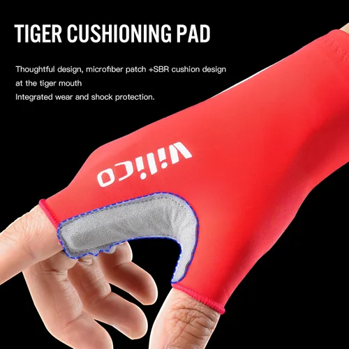 Vista 2 de Guantes de ciclismo transpirables para bicicleta de montaña, guantes acolchados de gel de medio dedo, guantes de ciclismo para hombres y mujeres que