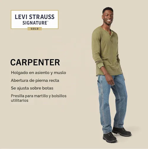Vista 5 de Signature de Levi Strauss & Co. Gold Label - Jeans modelo Carpenter para hombre Clement