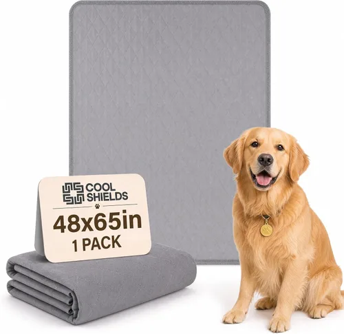 Vista 15 de CoolShields Almohadilla Lavable para Orina de Cachorro, 18"X24" 4 piezas Almohadillas Reutilizables para Cachorros, Tapete Impermeable