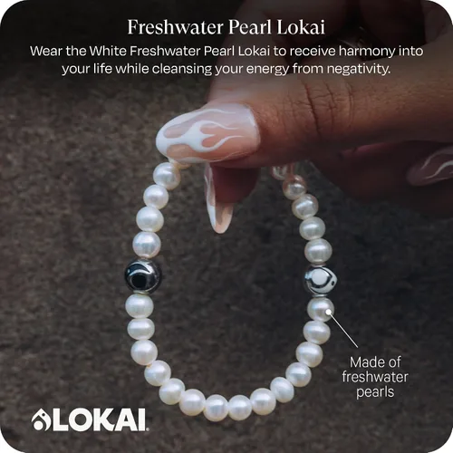 Vista 2 de Lokai Pulsera de cuentas de piedras preciosas para mujeres y hombres, colección de piedra y metal, joyería de cristal y piedras preciosas pulsera