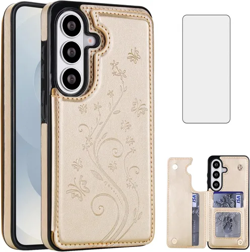 Vista 18 de Asuwish Funda de teléfono para Samsung Galaxy S26 5G con protector de pantalla de vidrio templado y tarjetero con soporte para tarjetero, soporte