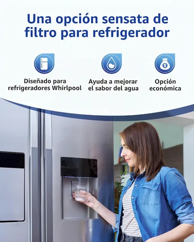 Vista 6 de Overbest UKF8001 Reemplazo para cada filtro de refrigerador Drop 4, paquete de 3