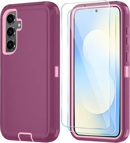 Vista 23 de ONOLA Funda para teléfono Samsung Galaxy S24 FE con protector de pantalla HD, funda para teléfono de servicio pesado resistente a golpes y caídas