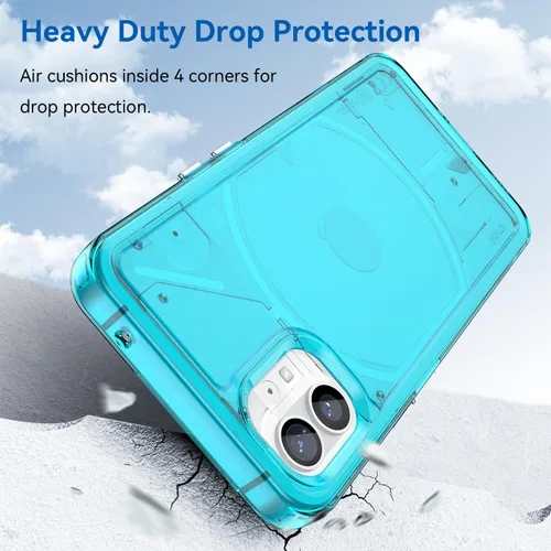 Vista 7 de Funda transparente para Nothing Phone 1, TPU suave a prueba de golpes, transparente a prueba de golpes, color azul