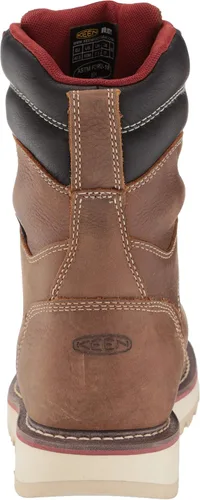 Vista 3 de KEEN Utility Cincinnati - Botas de trabajo para mujer (8.0in), diseño de cuña, marrón, 11